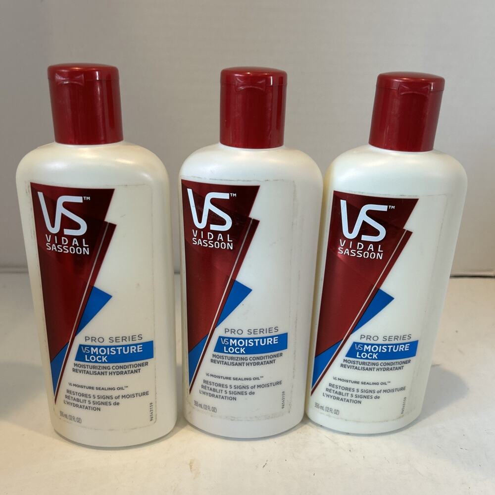 3- Vidal Sassoon Pro Series Moisture Lock Conditioner 12 FL Oz Discontinued Rare